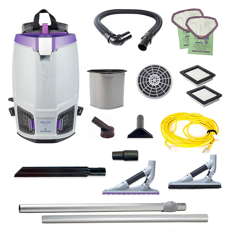 ProTeam GoFit 6 PLUS Backpack Vacuum with ProBlade Hard Surface & Carpet Tool Kit
