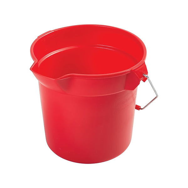 Rubbermaid Round Brute Bucket, 10 Quart, Red