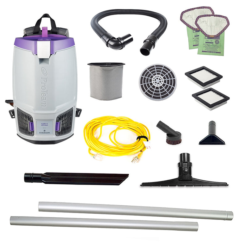 ProTeam GoFit 6 Backpack Vacuum with 15" Carpet Sidewinder Tool Kit