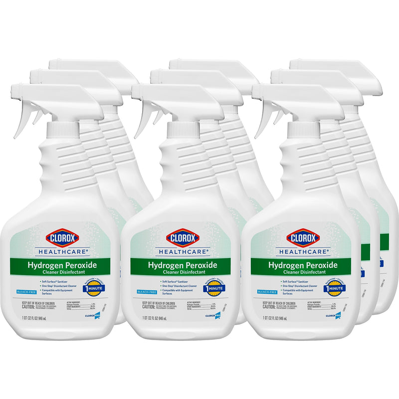 Clorox Healthcare Hydrogen Peroxide Cleaner Disinfectant, 32 oz., 9/Carton