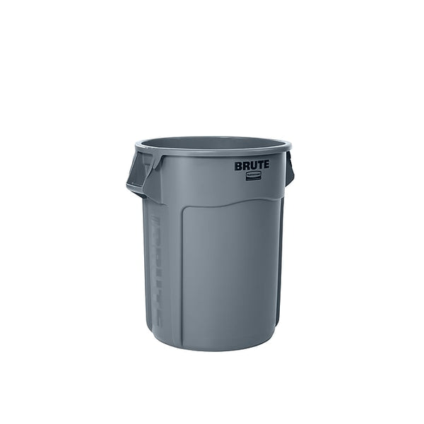 Rubbermaid Brute Vented Trash Can Receptacle without Lid, 55-Gallons, Gray