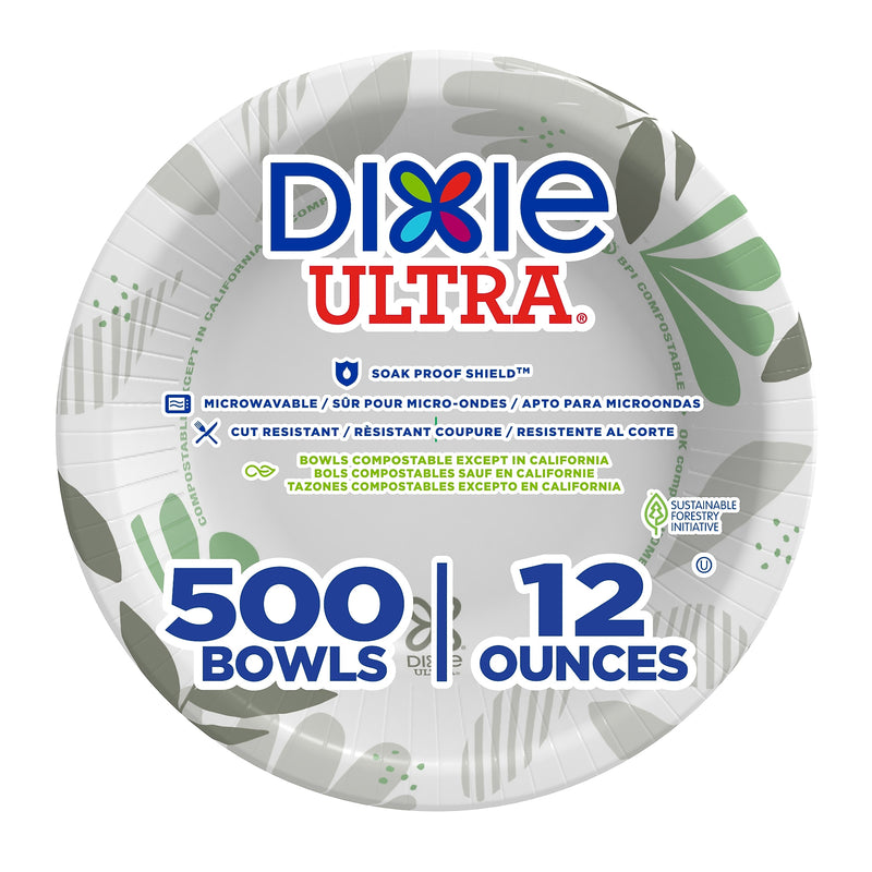 Dixie Ultra Pathways Heavy-Weight Paper Bowls, 12 oz, Pathways Design, 500/Carton