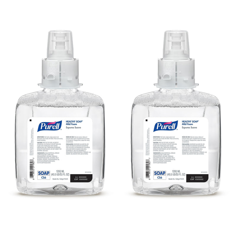PURELL Healthy Soap Foaming Hand Soap Refill for CS6 Dispenser, 1200 ml, 2/Carton