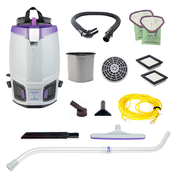 ProTeam GoFit 6 PLUS Backpack Vacuum with Xover Multi-Surface Telescoping Wand Tool Kit