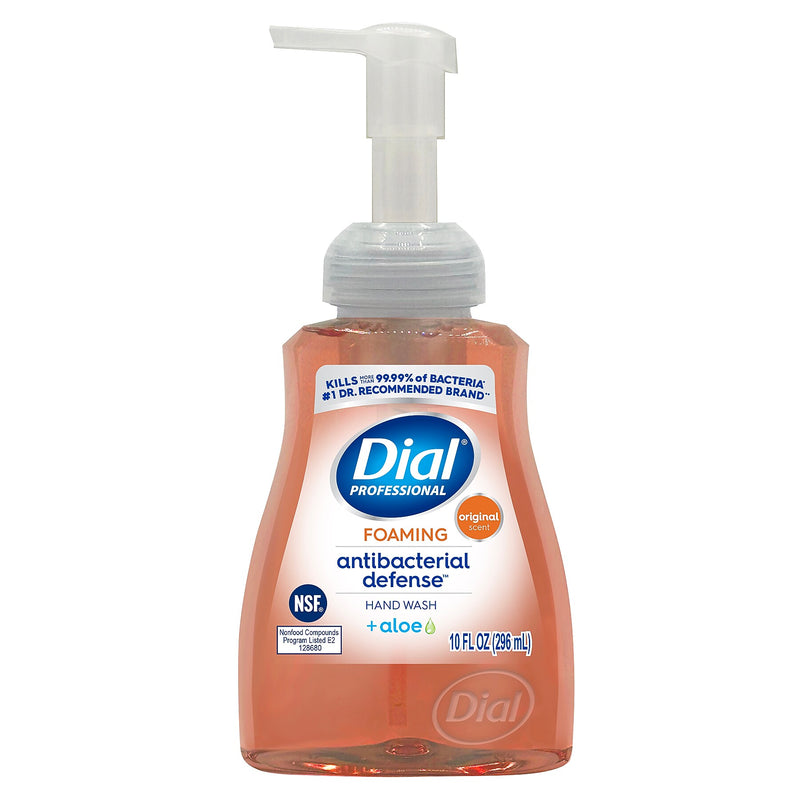 Dial Professional Antibacterial Foaming Hand Soap with Aloe, Original Scent, 10 Fl. Oz., 8/Carton