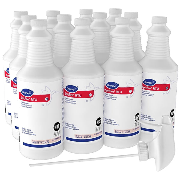 Diversey Spitfire Power All-Purpose Cleaner, Fresh Pine Scent, 32 oz., 12/Carton