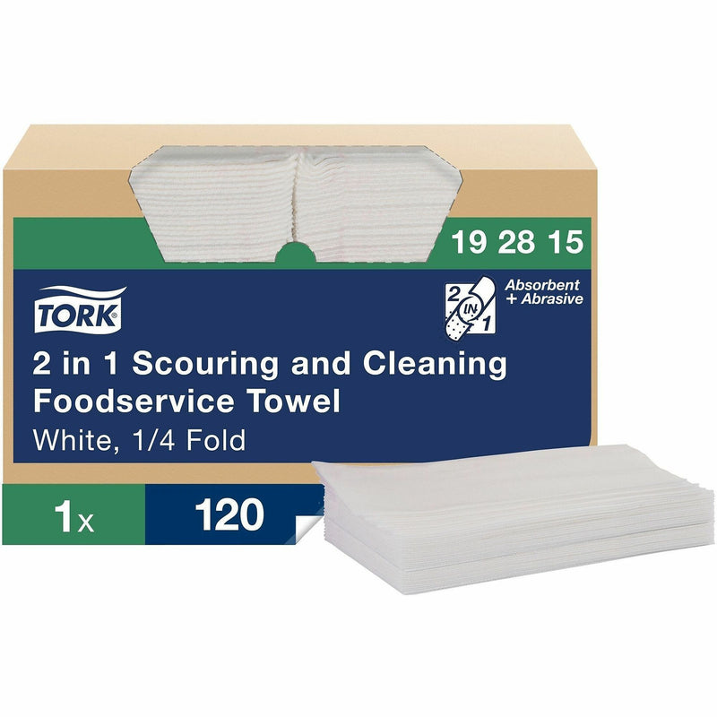 Tork 2-in-1 Scouring and Cleaning Foodservice Towels, 120 Towels/carton