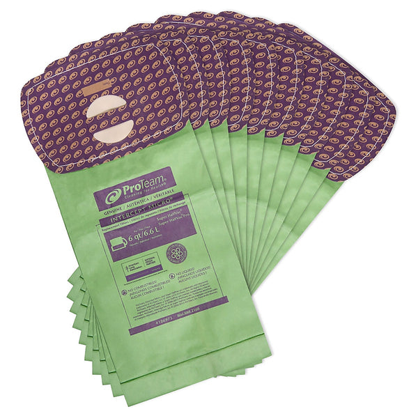 ProTeam Intercept Micro Vacuum Filter, Green, 10/Pack