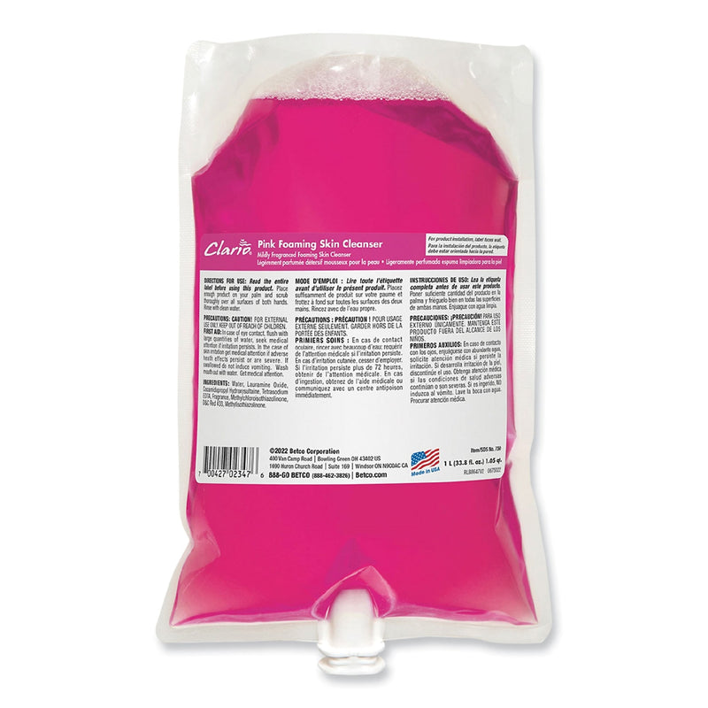 Betco Foaming Hand Soap, Fresh, 1,000 mL Refill, 6/Carton