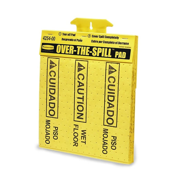 Rubbermaid "Over-The-Spill" Pad Tablet, 17" x 14", Yellow, 25/Pack