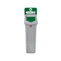 Rubbermaid Slim Jim Single-Stream Recycling Station, Compost Only, 23 Gallon, Gray/Green
