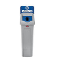 Rubbermaid Slim Jim Single-Stream Recycling Station, 23 Gallon, Mixed Recycling, Gray/Blue