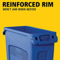 Rubbermaid Slim Jim Vented Recycling Container, 23 Gallons, Blue