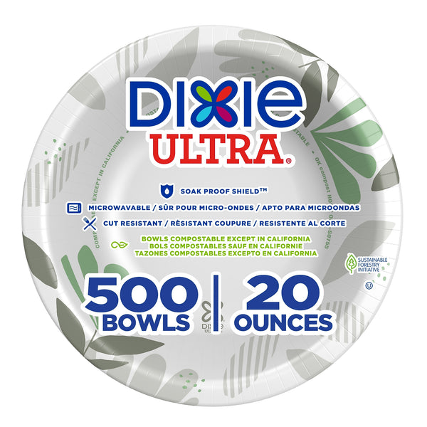 Dixie Ultra Pathways Heavy-Weight Paper Bowls, 20 oz, Pathways Design, 500/Carton