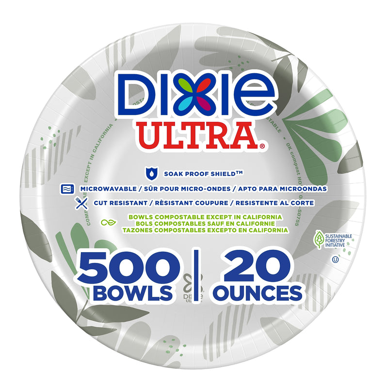 Dixie Ultra Pathways Heavy-Weight Paper Bowls, 20 oz, Pathways Design, 500/Carton