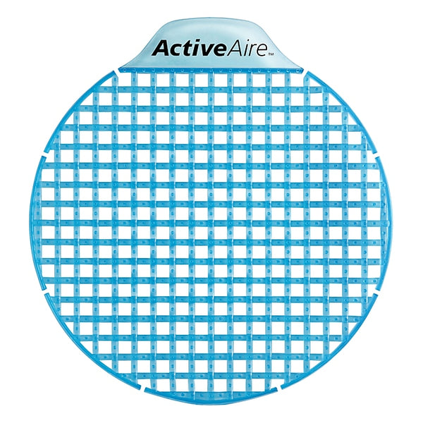 ActiveAire Low Splash Anti-Splash Urinal Screen, Coastal Breeze Scent, Blue, 12/Pack