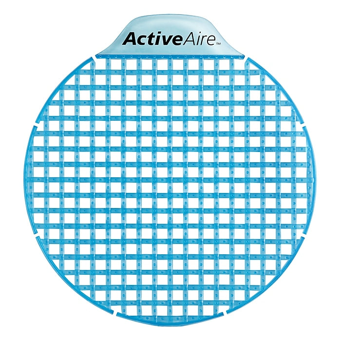 ActiveAire Low Splash Anti-Splash Urinal Screen, Coastal Breeze Scent, Blue, 12/Pack