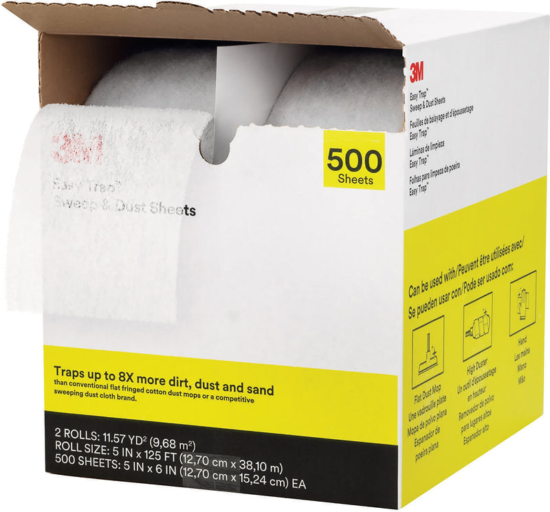 3M Easy Trap Dusting Cloths, 6" X 5", Gray, 250 Sheets/roll, 2/Carton