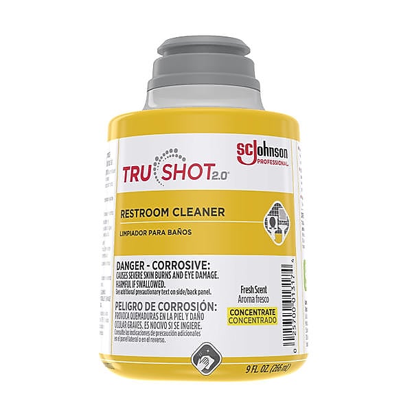 SC Johnson Professional TruShot 2.0 Restroom Cleaner Refill, Clean Fresh Scent, 9 oz, 4/Carton