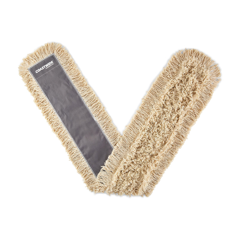 Coastwide Professional Cut-End Dust Mop Head, Cotton, 60" x 5", White