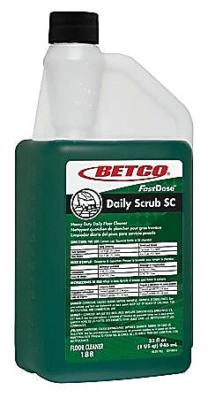 Betco Daily Scrub SC Floor Cleaner, 32 oz. Bottle, 6/Carton