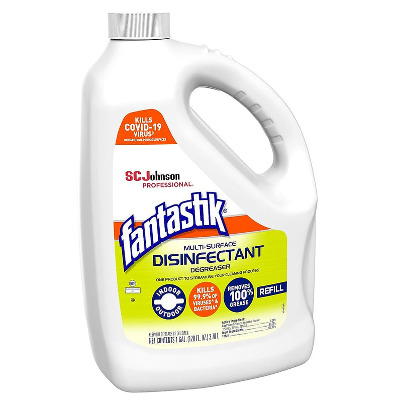 Fantastik Multi-Surface Disinfectant Degreaser Refill, Fresh Scent, 1 gal, 4/Carton