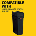 Rubbermaid Slim Jim Indoor Lid, Black Plastic, 23 Gal.