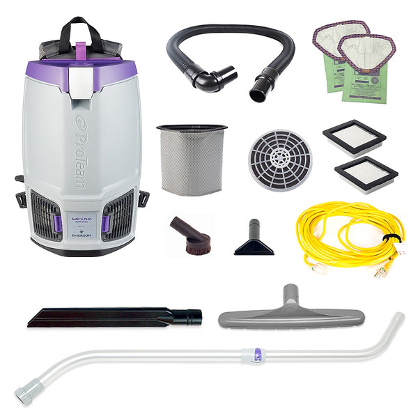 ProTeam GoFit 6 PLUS Backpack Vacuum with Xover Performance Telescoping Wand Tool Kit