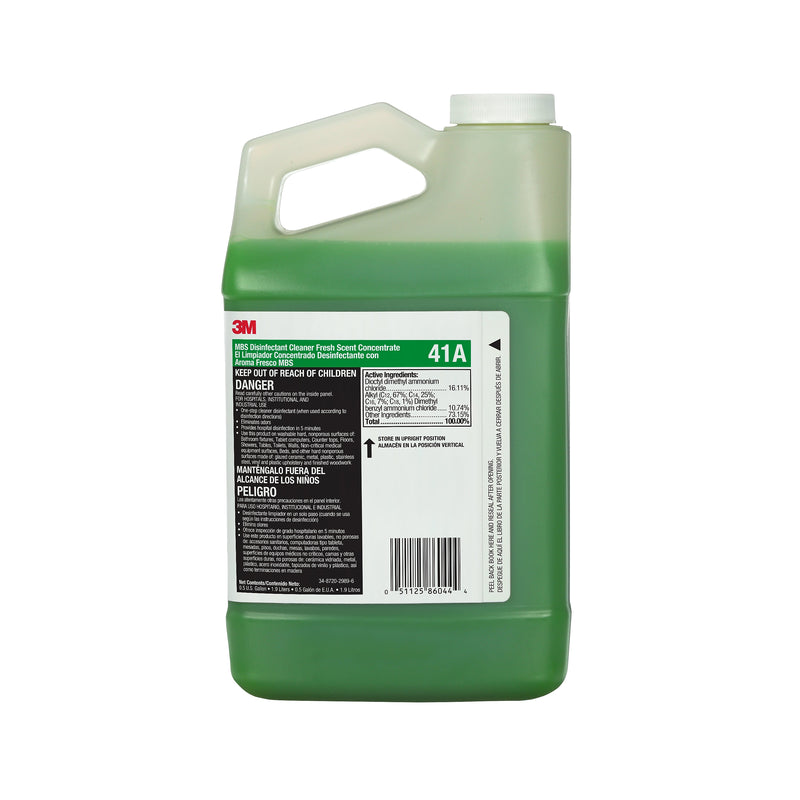 3M MBS Disinfectant Cleaner, Fresh Scent Concentrate, 0.5 Gallon, 4/Case