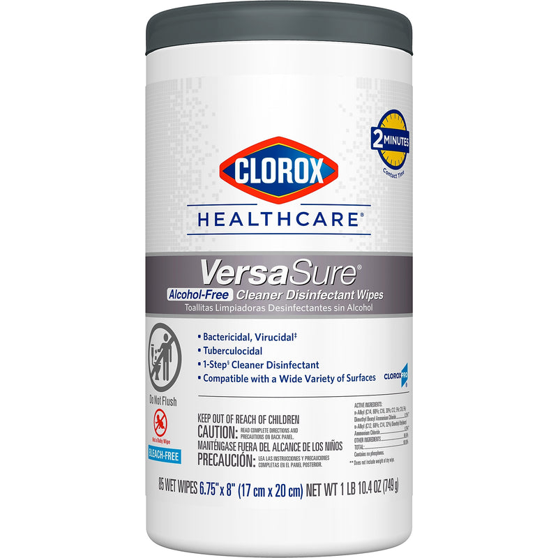 Clorox Healthcare VersaSure Cleaner Disinfectant Wipes, 85 Wipes/Container