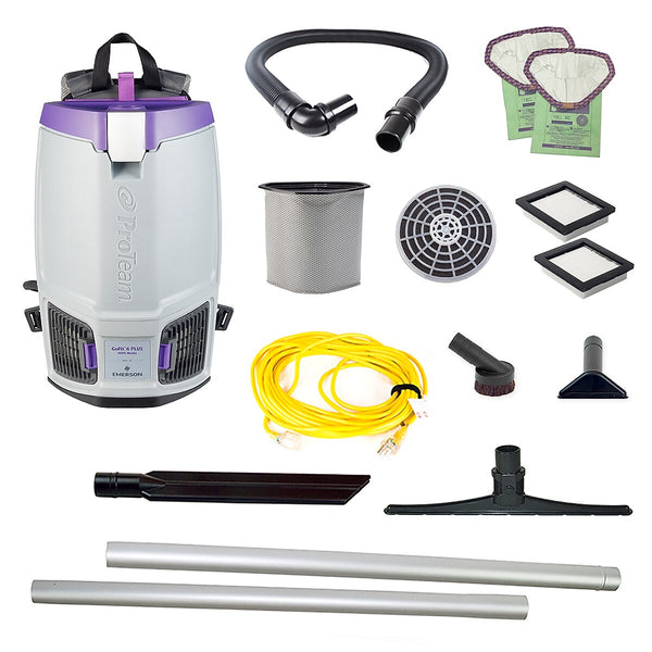 ProTeam GoFit 6 PLUS Backpack Vacuum with 18" Carpet Sidewinder Tool Kit