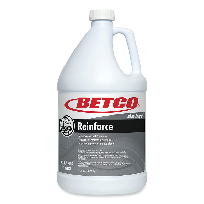 Betco Reinforce Floor Cleaner and Protectant, Lemon Scent, 1 Gal. Bottle, 4/Carton