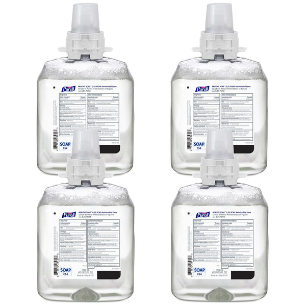PURELL HEALTHY SOAP Antibacterial Foaming Hand Soap Refill for CS4 Dispenser, Floral Scent, 1250 ml., 4/Carton