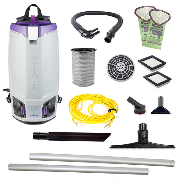 ProTeam GoFit 10 Backpack Vacuum with 15" Carpet Sidewinder Tool Kit