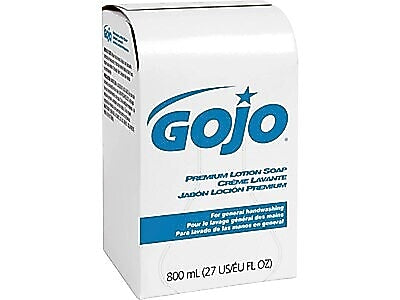 GOJO Premium Liquid Hand Soap Refill for 800 Series 9106-12 Dispenser, Waterfall Scent, 27 oz., 12/Carton