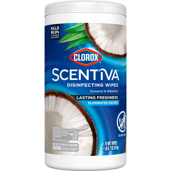 Clorox Scentiva Disinfecting Wipes, 75 Wipes/Container