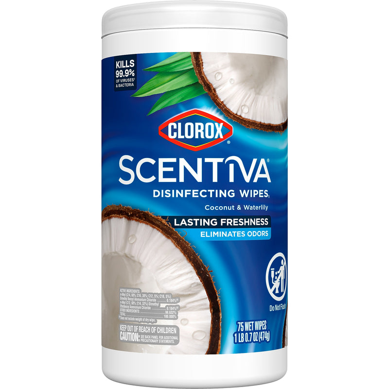 Clorox Scentiva Disinfecting Wipes, 75 Wipes/Container