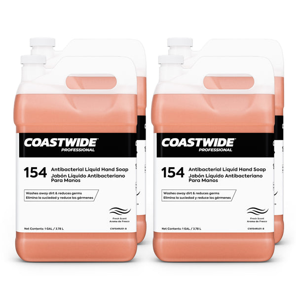 Coastwide Professional 154 Antibacterial Liquid Hand Soap, 1 Gal., Fresh Scent, 4/Carton