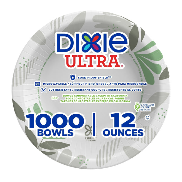 Dixie Ultra Pathways Heavy-Weight Paper Bowls, 12 oz, Pathways Design, 1000/Carton