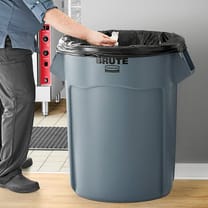 Rubbermaid BRUTE 55 Gal Round Trash Can Gray