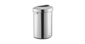 Rubbermaid Refine Stainless Steel Half-Round Open-Top Trash Can 16 Gallon Silver