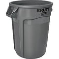 Rubbermaid Refine Stainless Steel Half-Round Open-Top Trash Can 16 Gallon Silver
