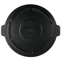 Rubbermaid BRUTE 44 Gal Round Container Flat Lid Black