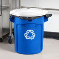 Rubbermaid Slim Jim Resin Paper Slot Top Lid Blue