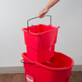 Rubbermaid WaveBrake 18 Qt Dirty Water Bucket Red