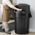 Rubbermaid Commercial Hinged Dome Tilt Truck Lid 1 Cubic Yard Black