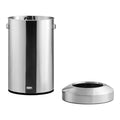 Rubbermaid Refine Stainless Steel Round Open-Top Trash Can 16 Gallon Silver