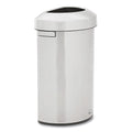 Rubbermaid Refine Stainless Steel Half-Round Open-Top Trash Can 21 Gallon Silver