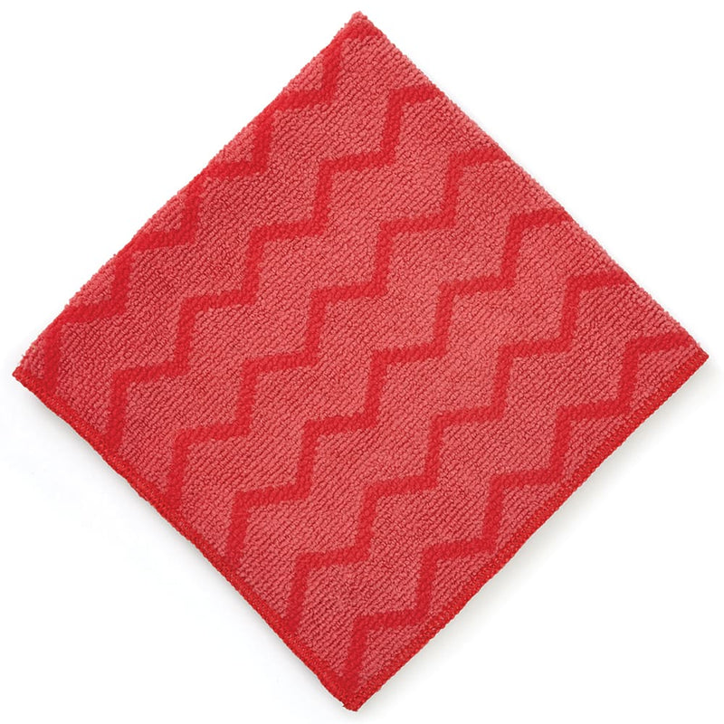 Rubbermaid HYGEN Microfiber General Purpose Cloth Red Carton of 12