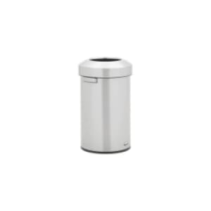 Rubbermaid Refine Stainless Steel Round Open-Top Trash Can 23 Gallon Silver